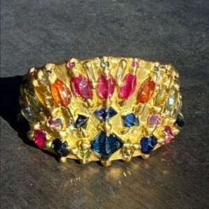 Polly Wales “Sapphire Splendor Ring” New in box from Sundance.